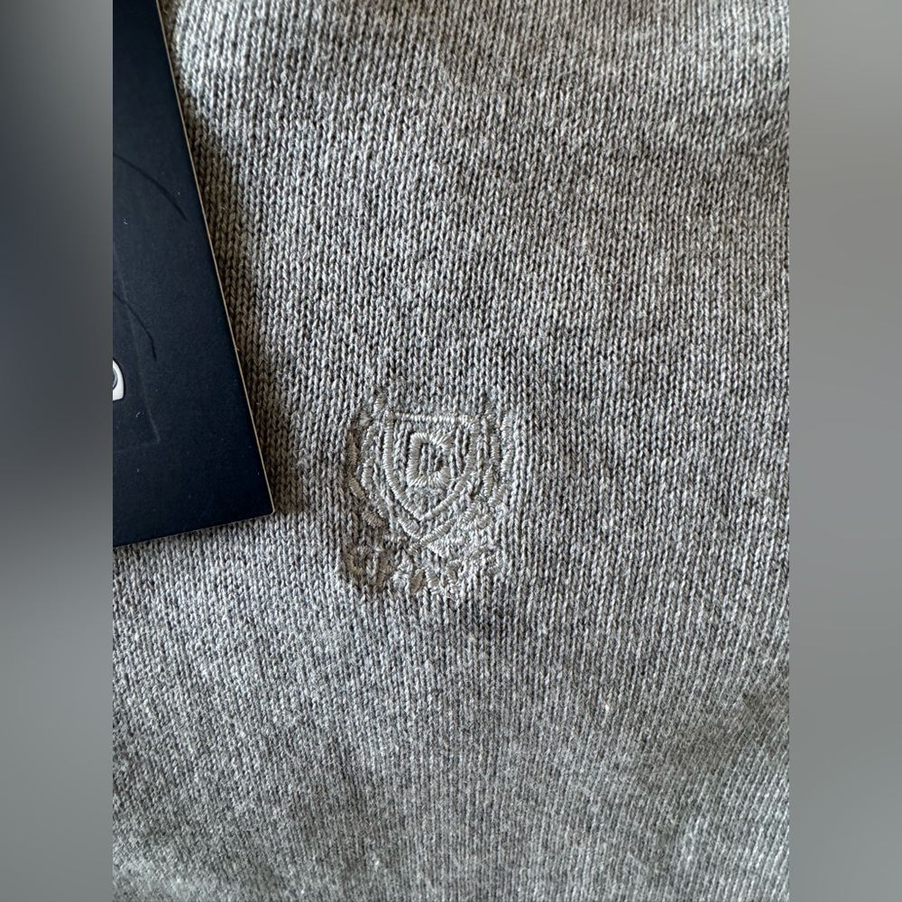 NWT Chaps Men’s Light Gray Heather Pullover Cotton Long Sleeve Sweater - Picture 5 of 7